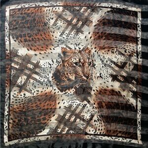Vintage Animal Print Scarf